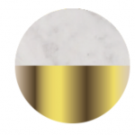 Brushed Brass/White Marble